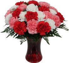 24 Mixed Carnations Vase 24 Mixed Carnations Vase